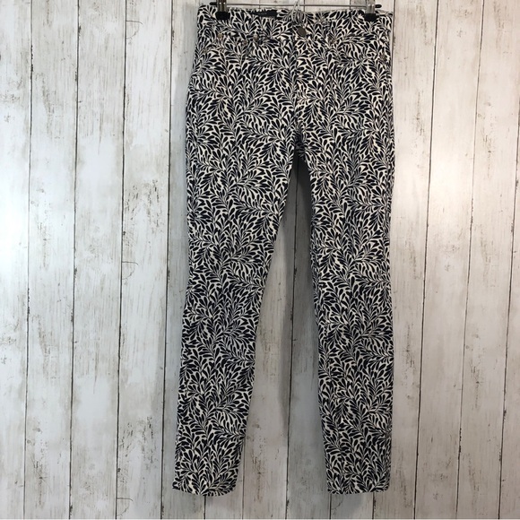 J.Crew Midrise Toothpick Fern Print Skinny Jean 28 - Picture 1 of 11